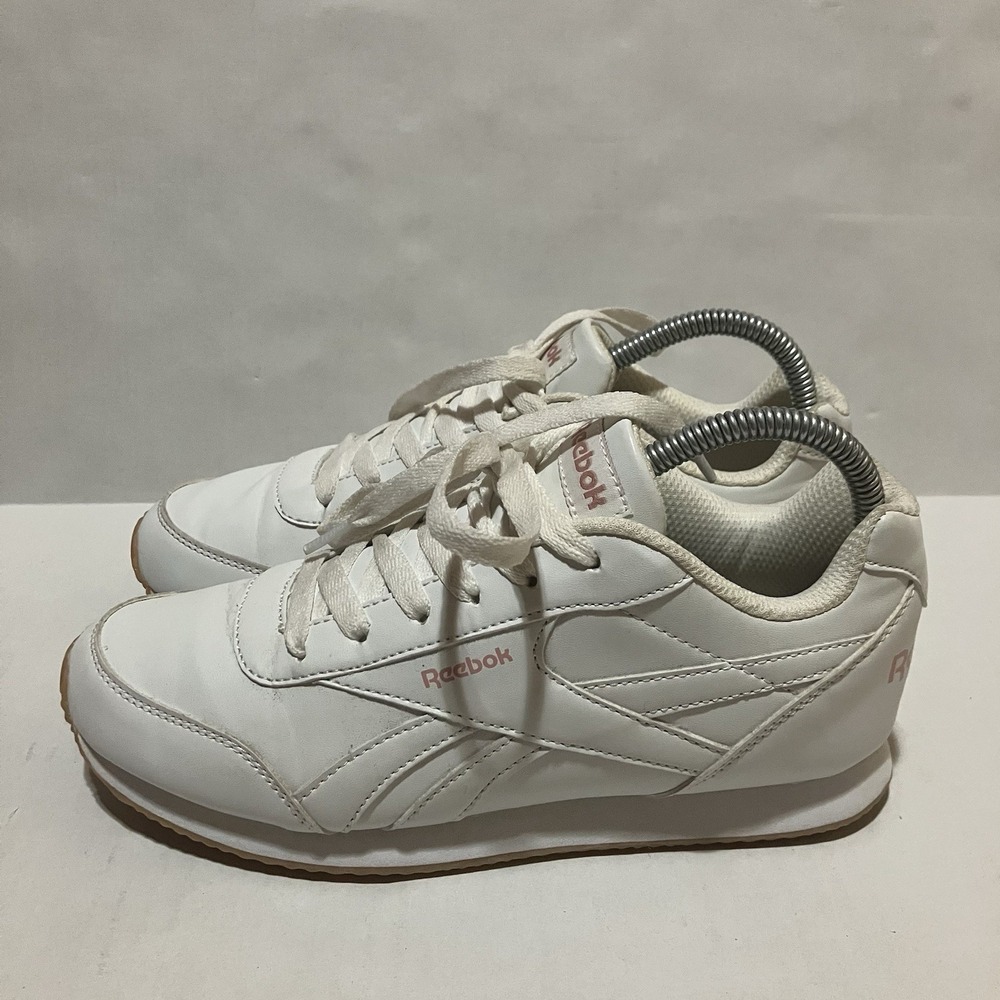 Reebok Classic Leather Womens Size 5 White Athletic Casual Shoes Sneakers